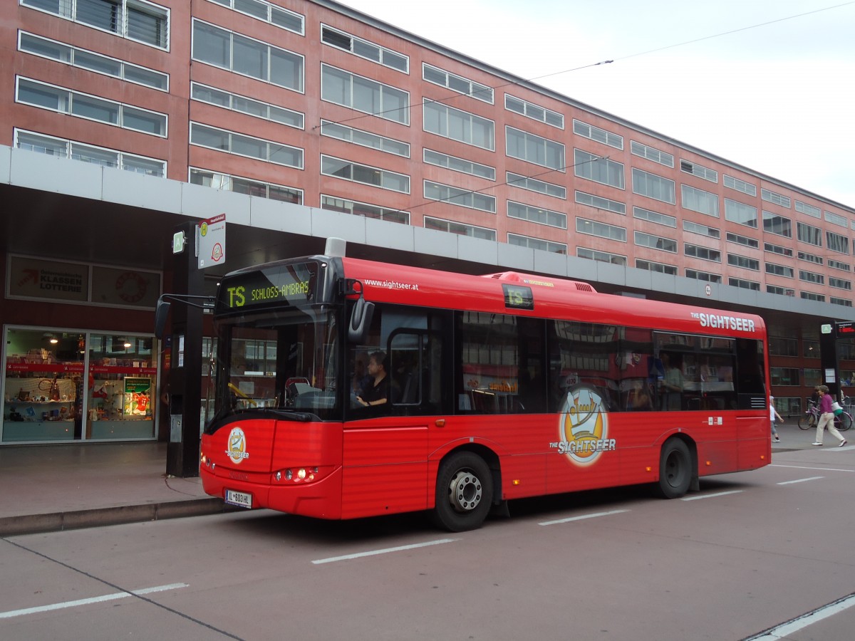 (128'641) - Heiss, Hall - IL 603 HL - Solaris am 11. August 2010 beim Bahnhof Innsbruck