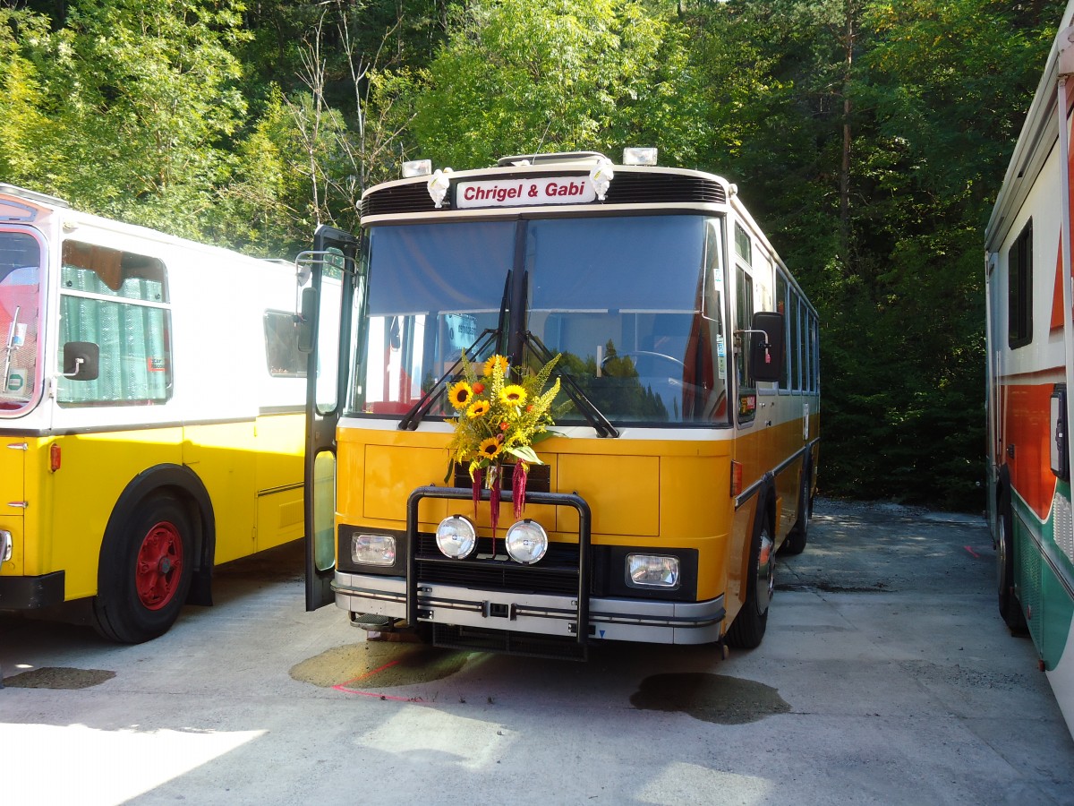 (128'970) - Oberhnsli, Thayngen - FBW/Tscher (ex Bus-Halter, Wil Nr. 9) am 22. August 2010 in Thayngen, Wohnbustreffen