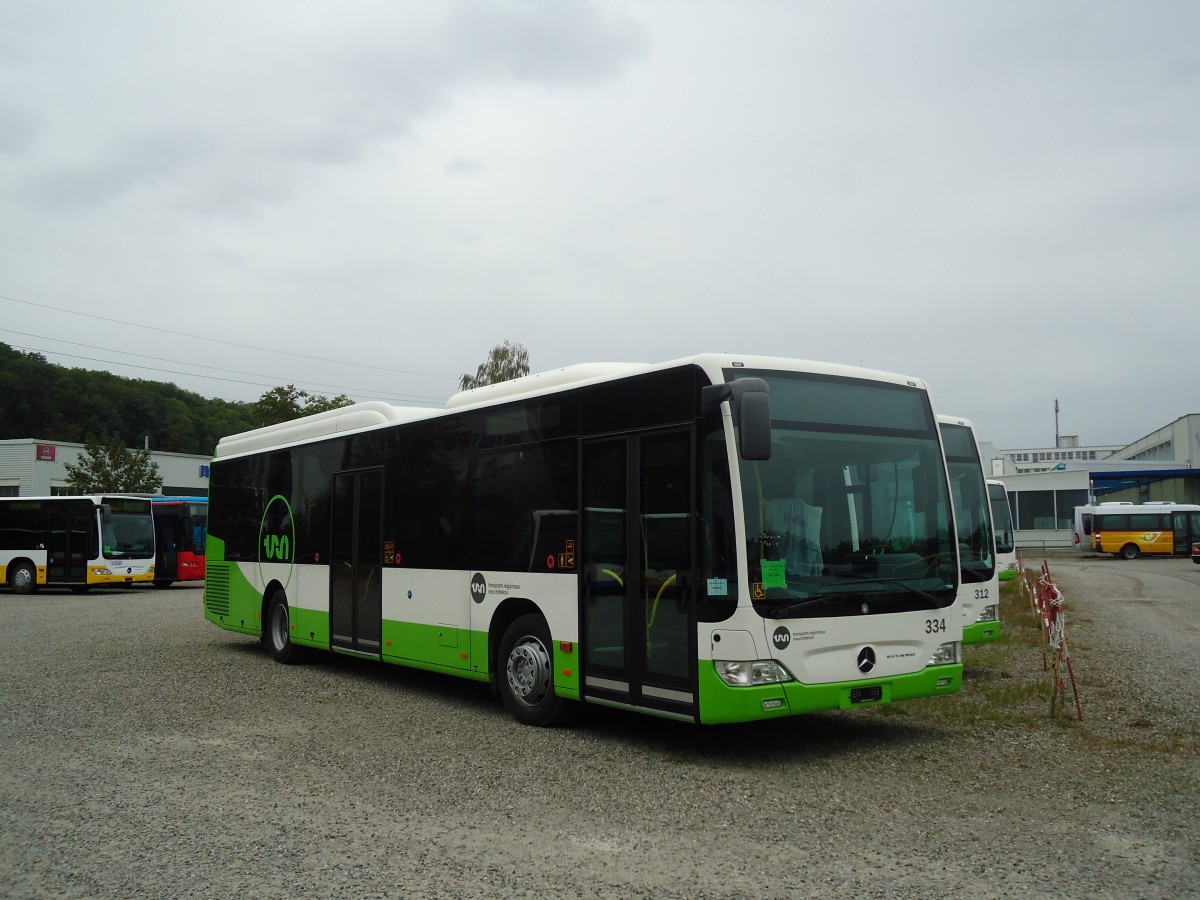 (129'724) - TRN La Chaux-de-Fonds - Nr. 334 - Mercedes am 15. September 2010 in Kloten, EvoBus