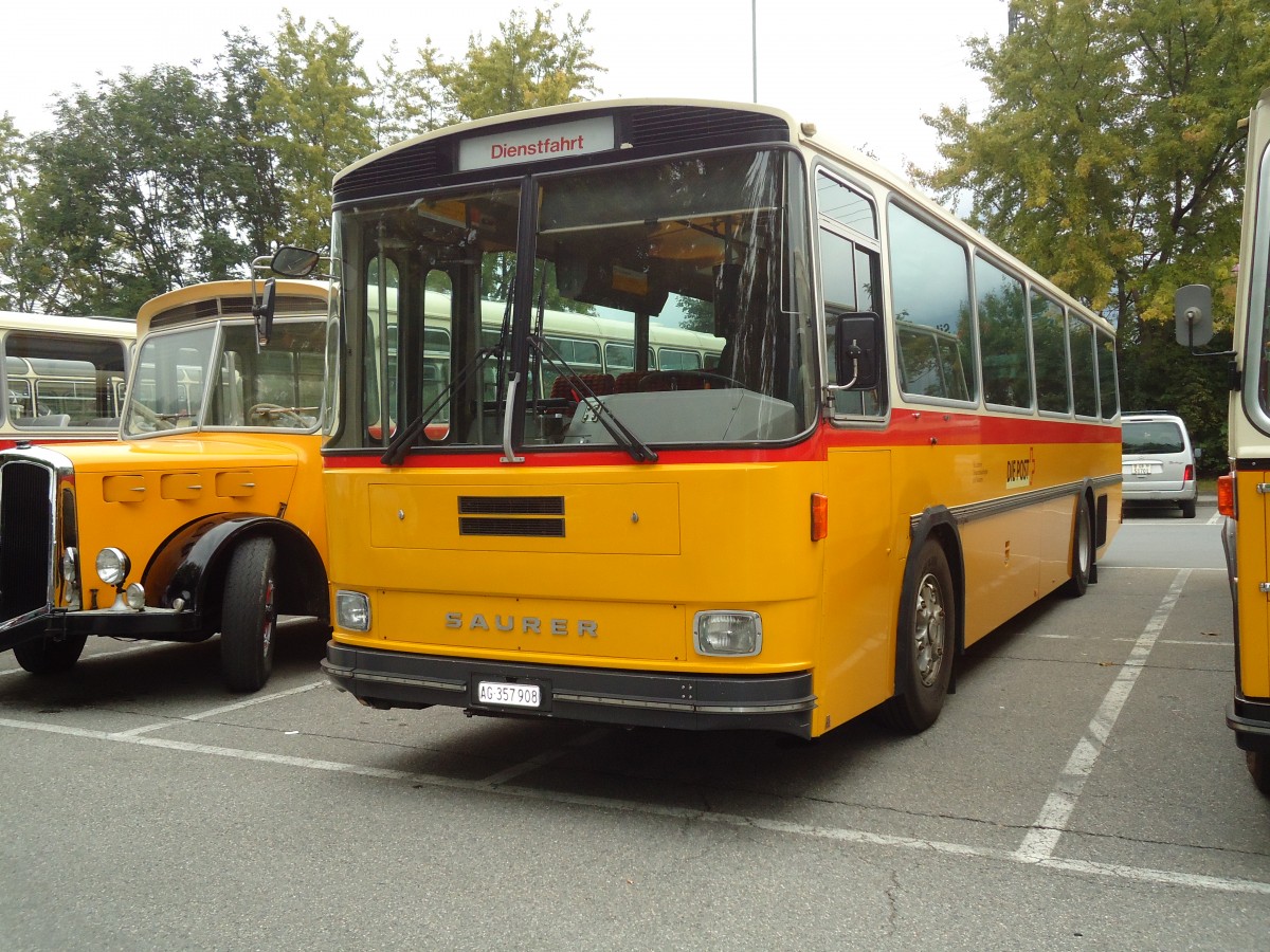 (129'818) - Gautschi, Suhr - AG 357'908 - Saurer/Tscher (ex Ltscher, Neuheim Nr. 200; ex Cartek, Regensdorf; ex P 25'822) am 18. September 2010 in Chur, Obere Au