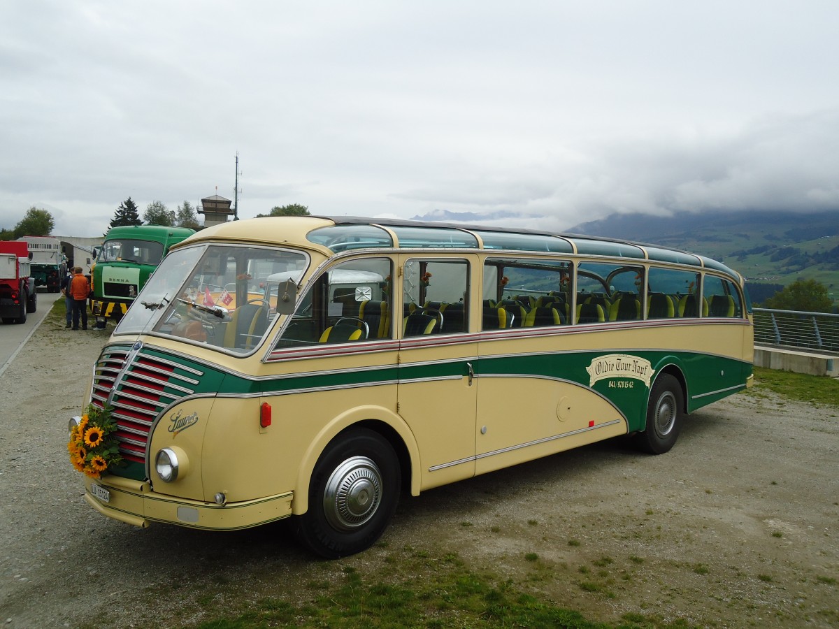 (129'932) - Peter, Luthern Bad - LU 15'124 - Saurer/R&J am 18. September 2010 in Breil, Militranlage