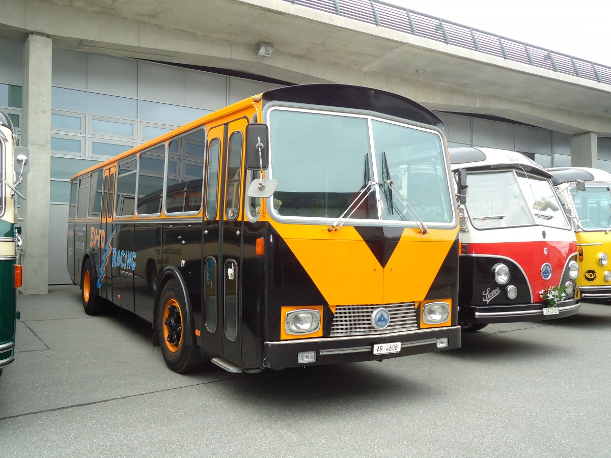 (129'949) - Eugster, Wienacht-Tobel - AR 4608 - Saurer/Tscher (ex Rohrer, Reitnau; ex Kistler, Reichenburg; ex P 24'614) am 18. September 2010 in Breil, Militranlage