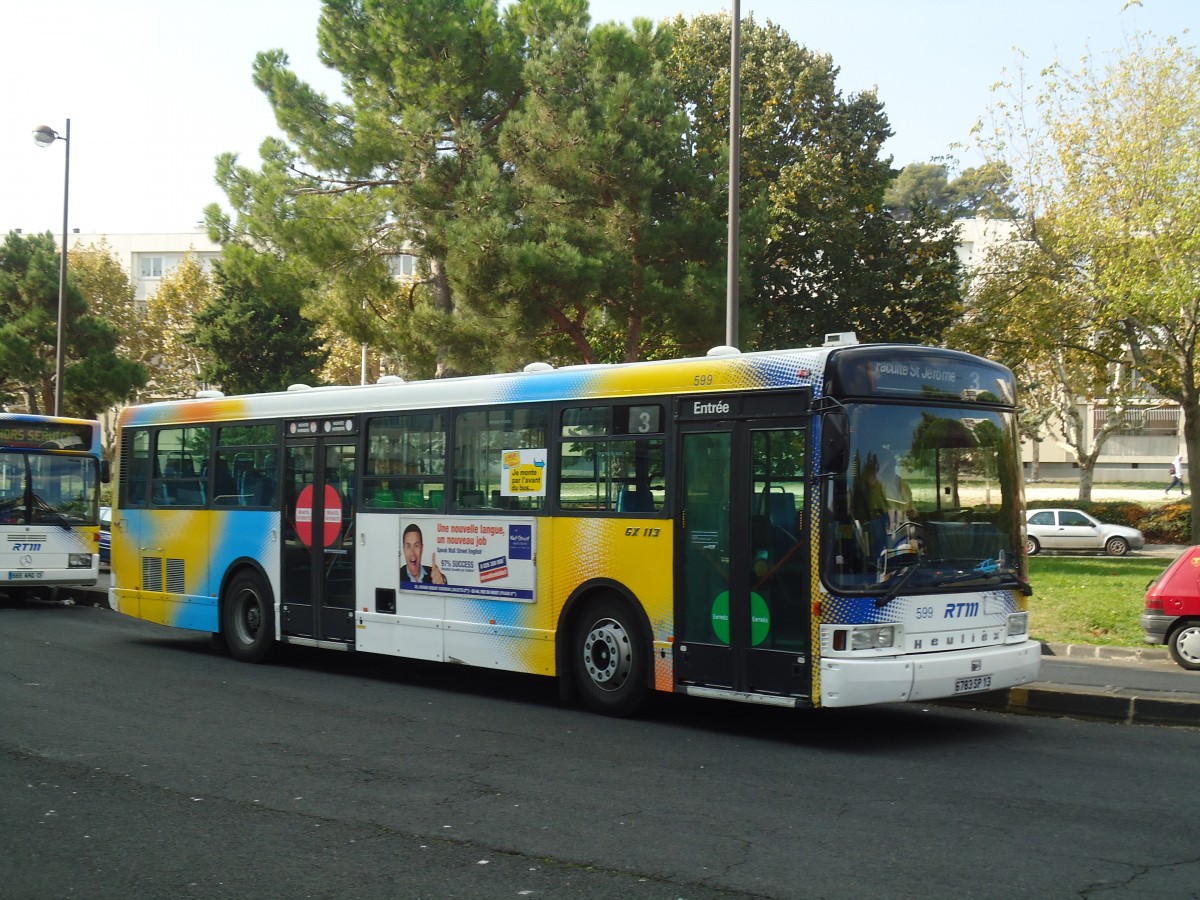 (130'553) - RTM Marseille - Nr. 599/6783 SP 13 - Heuliez am 15. Oktober 2010 in Marseille, La Rose