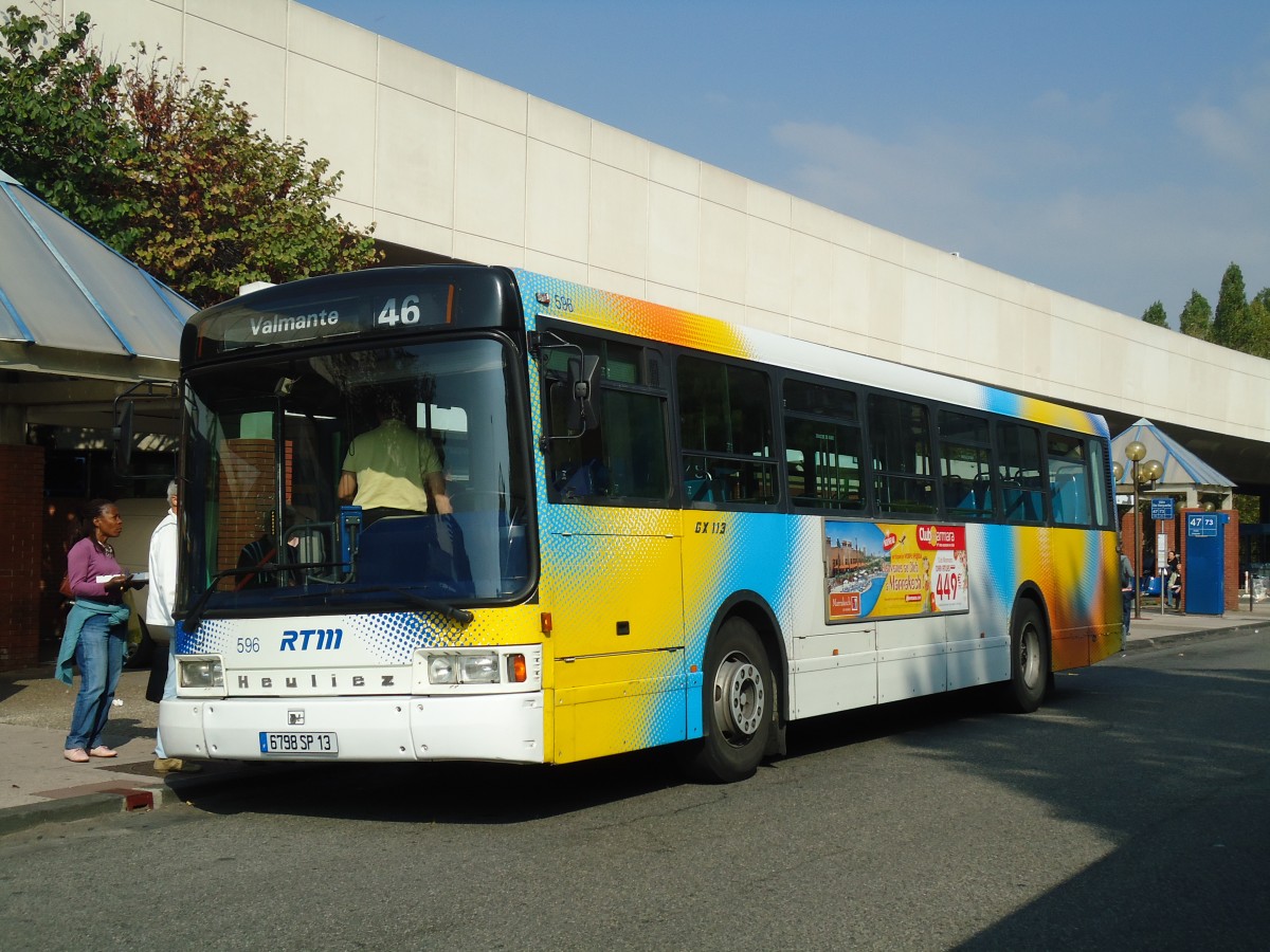 (130'587) - RTM Marseille - Nr. 596/6798 SP 13 - Heuliez am 15. Oktober 2010 in Marseille, Ste Marguerite