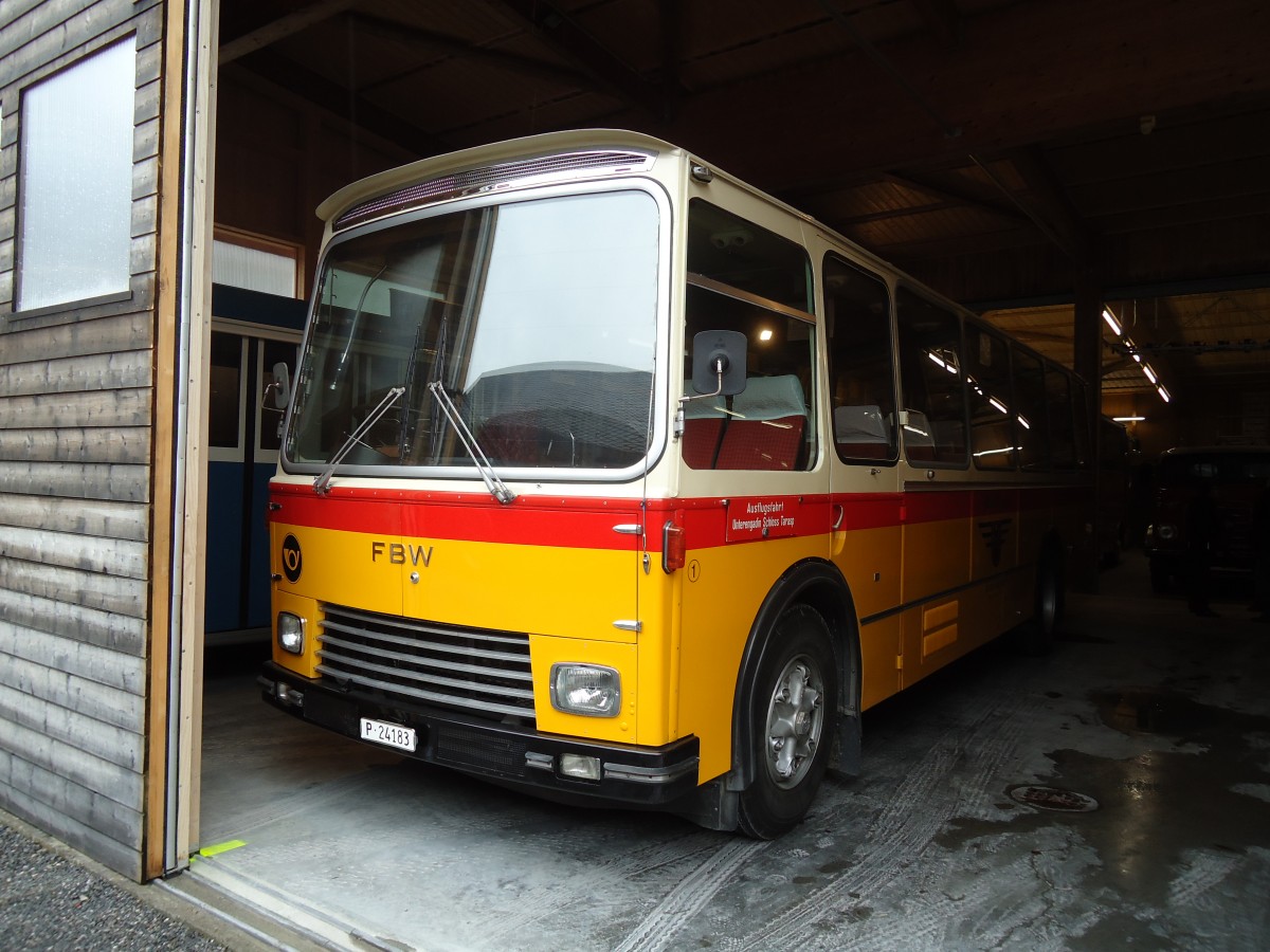 (130'788) - Biegger, Uster - Nr. 1/'P 24'183' - FBW/FHS (ex P 24'183) am 24. Oktober 2010 in Ziegelbrcke, Museum