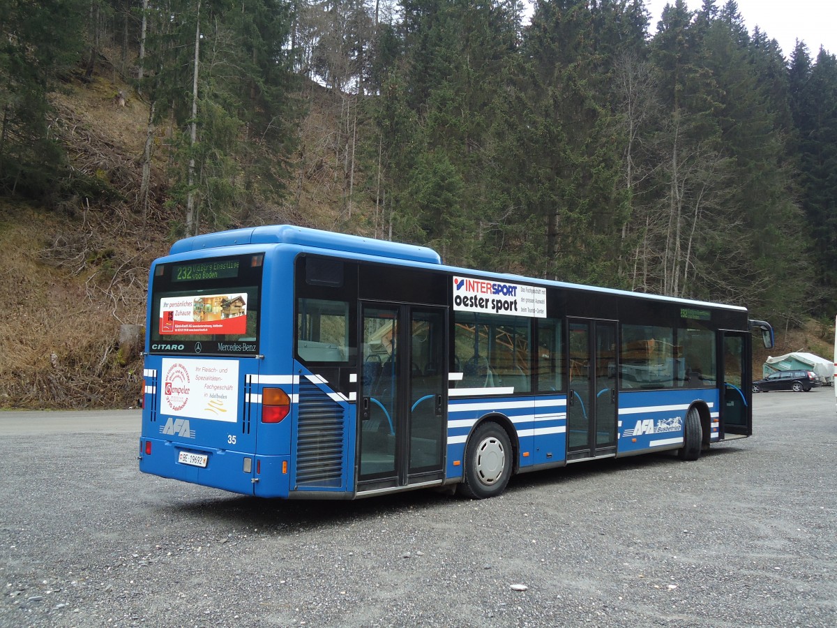 (130'953) - AFA Adelboden - Nr. 35/BE 19'692 - Mercedes (ex Nr. 1) am 15. November 2010 in Adelboden, ASB