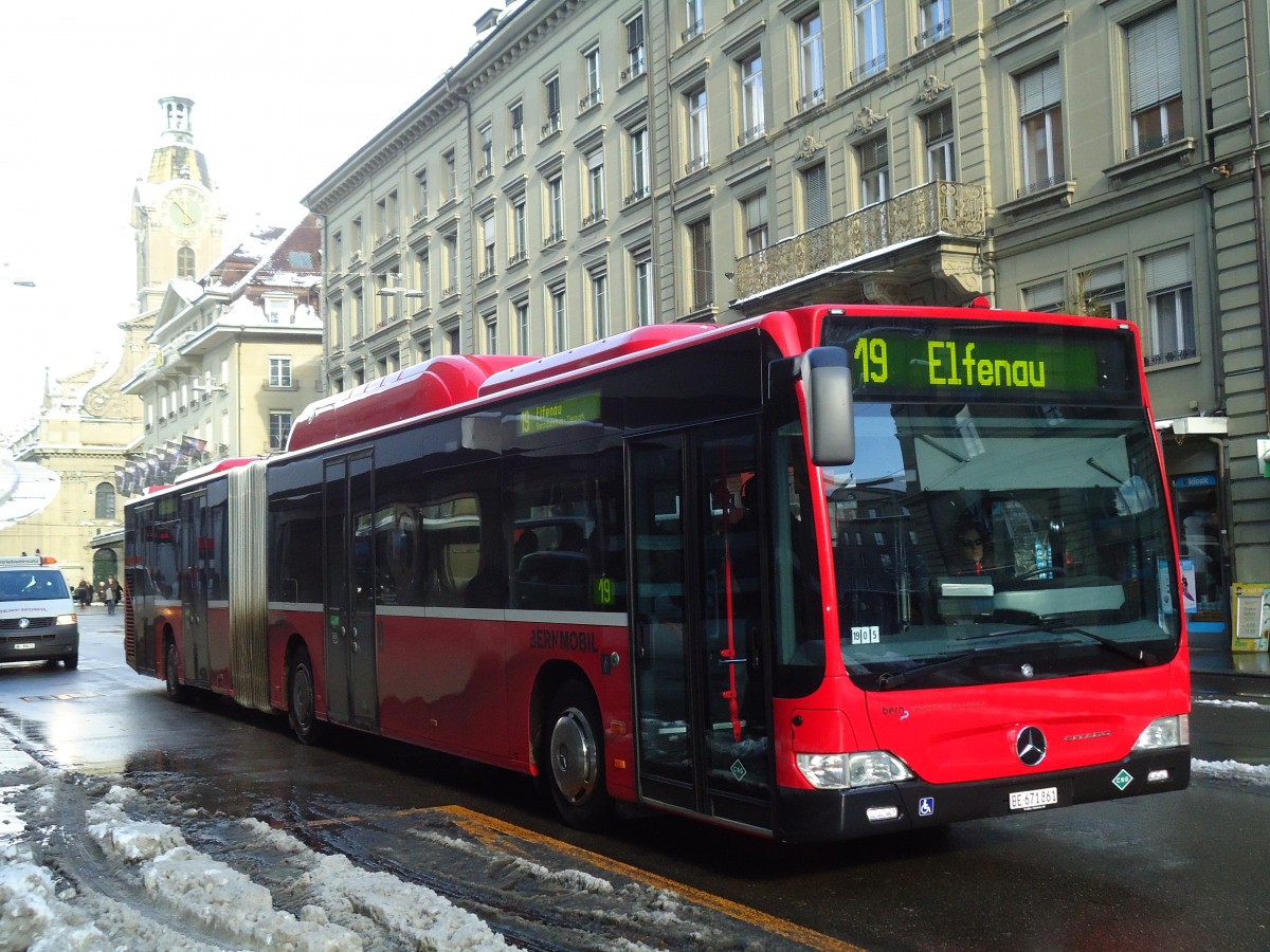 (131'157) - Bernmobil, Bern - Nr. 861/BE 671'861 - Mercedes am 29. November 2010 beim Bahnhof Bern