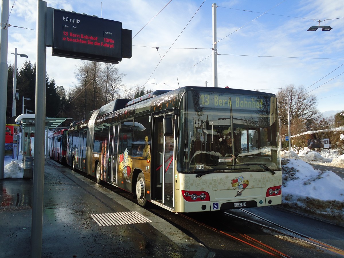 (131'310) - Bernmobil, Bern - Nr. 809/BE 612'809 - Volvo am 7. Dezember 2010 in Bern, Bmpliz