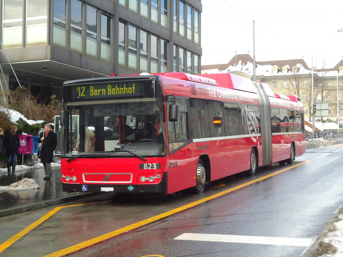 (131'331) - Bernmobil, Bern - Nr. 823/BE 612'823 - Volvo am 7. Dezember 2010 in Bern, Schanzenstrasse