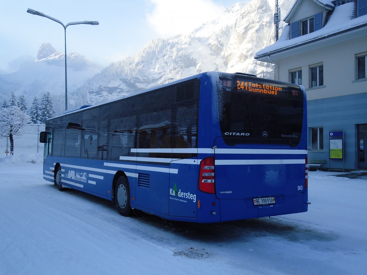 (131'671) - AFA Adelboden - Nr. 90/BE 398'916 - Mercedes am 26. Dezember 2010 beim Bahnhof Kandersteg