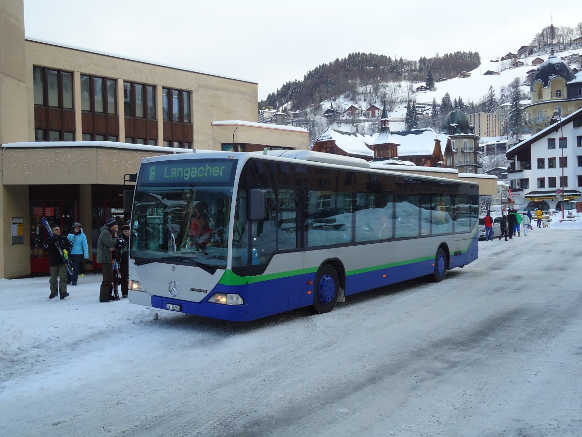 (131'756) - EAB Engelberg - OW 10'260 - Mercedes (ex TPL Lugano Nr. 10) am 29. Dezember 2010 beim Bahnhof Engelberg