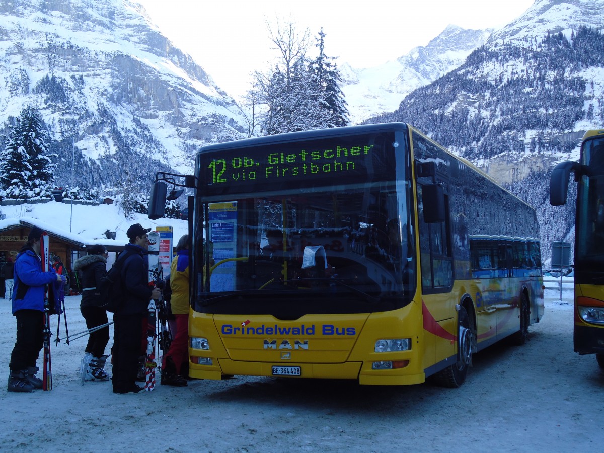 (131'856) - AVG Grindelwald - Nr. 24/BE 364'408 - MAN/Gppel am 31. Dezember 2010 beim Bahnhof Grindelwald