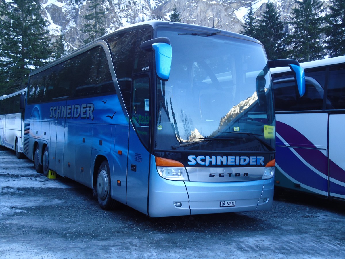 (132'052) - Schneider, Langendorf - SO 28'514 - Setra am 8. Januar 2011 in Adelboden, Unter dem Birg