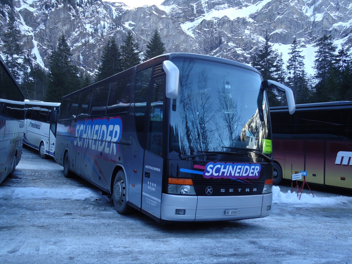 (132'069) - Schneider, Kirchberg - BE 65'067 - Setra am 8. Januar 2011 in Adelboden, Unter dem Birg