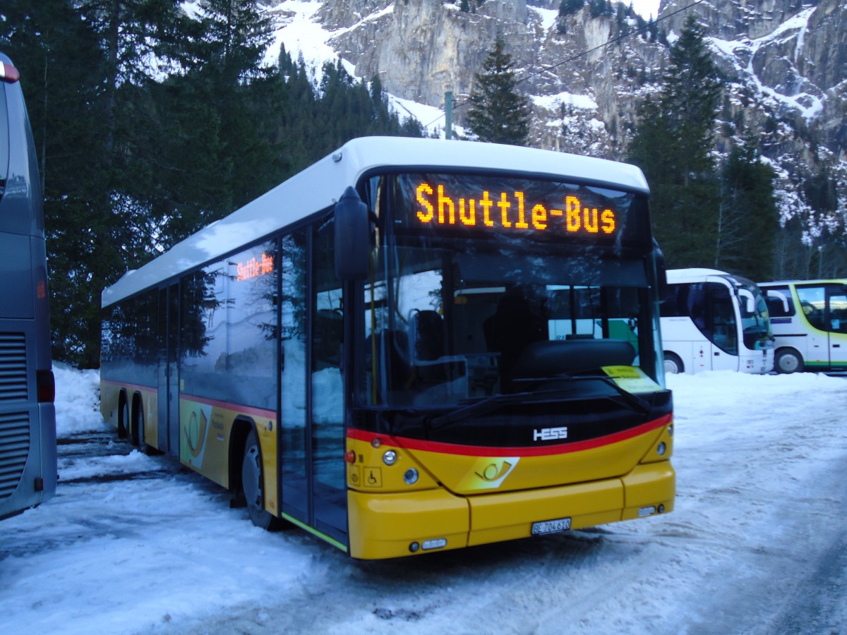 (132'103) - Engeloch, Riggisberg - Nr. 18/BE 704'610 - Scania/Hess am 8. Januar 2011 in Adelboden, Unter dem Birg