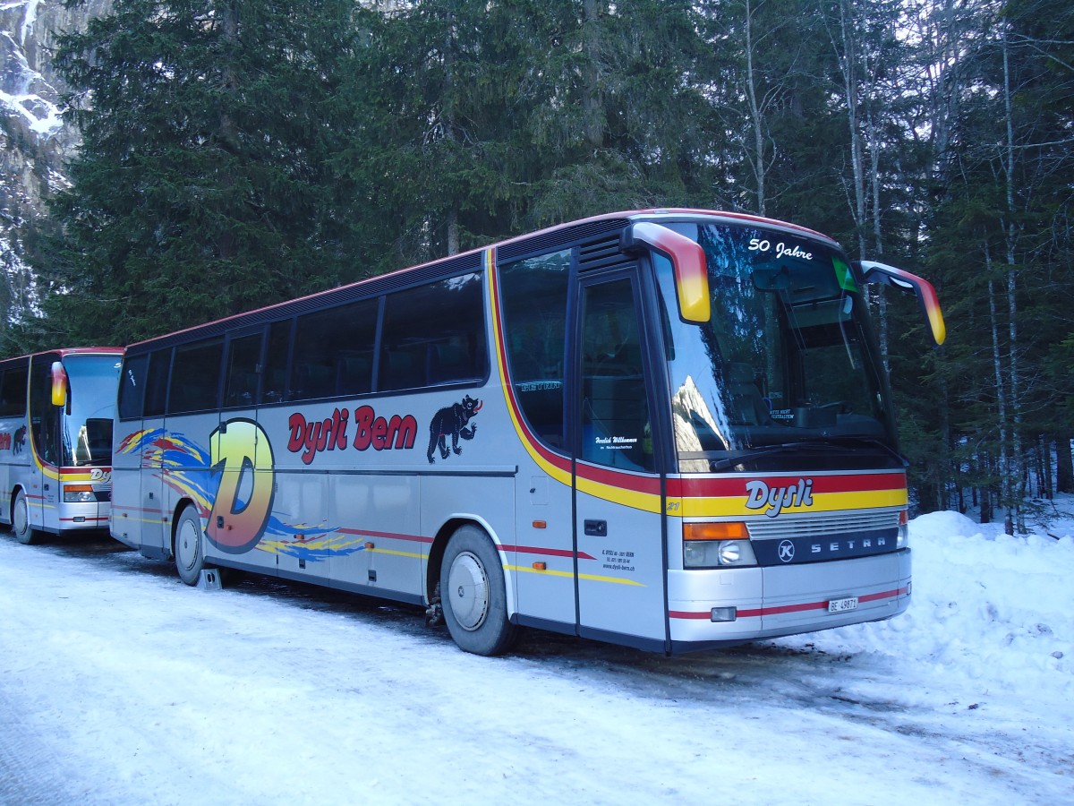 (132'118) - Dysli, Bern - Nr. 21/BE 49'871 - Setra (ex Fass, D-Wilhelmshaven) am 8. Januar 2011 in Adelboden, Unter dem Birg 