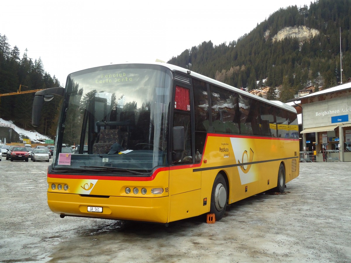 (132'240) - Fontana, Ilanz - Nr. 18/GR 561 - Neoplan am 9. Januar 2011 in Adelboden, ASB