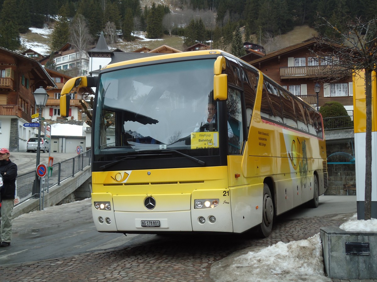 (132'273) - Tschannen, Adelboden - Nr. 21/AG 178'801 - Mercedes am 9. Januar 2011 beim Autobahnhof Adelboden