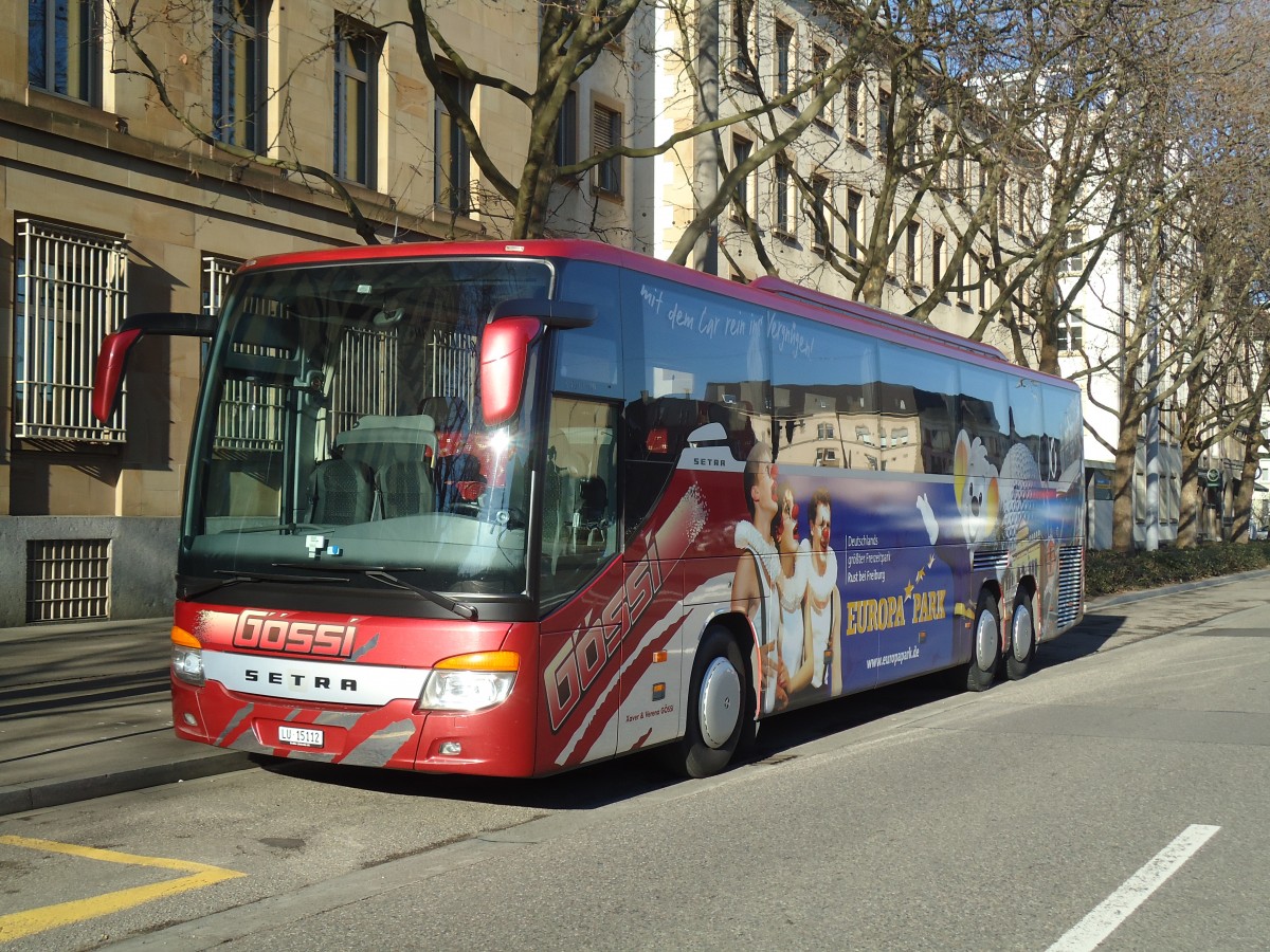 (132'500) - Gssi, Horw - LU 15'112 - Setra am 7. Februar 2011 in Basel, Badischer Bahnhof