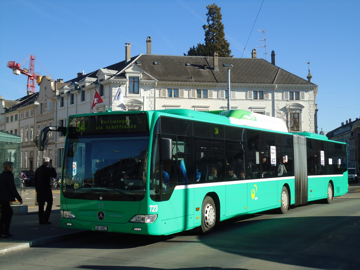 (132'553) - BVB Basel - Nr. 723/BS 6682 - Mercedes am 7. Februar 2011 in Basel, Wettsteinplatz