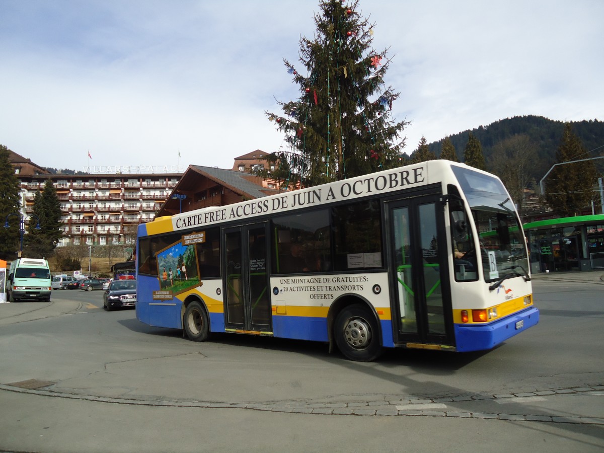 (132'629) - Bonzon, Villars - VD 461'685 - Volvo/Berkhof (ex TC La Chaux-de-Fonds Nr. 191) am 19. Februar 2011 beim Bahnhof Villars-sur-Ollon