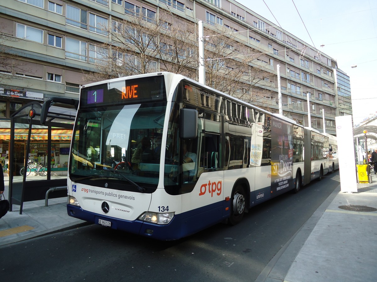 (132'912) - TPG Genve - Nr. 134/GE 960'518 - Mercedes am 10. Mrz 2011 in Genve, Coutance