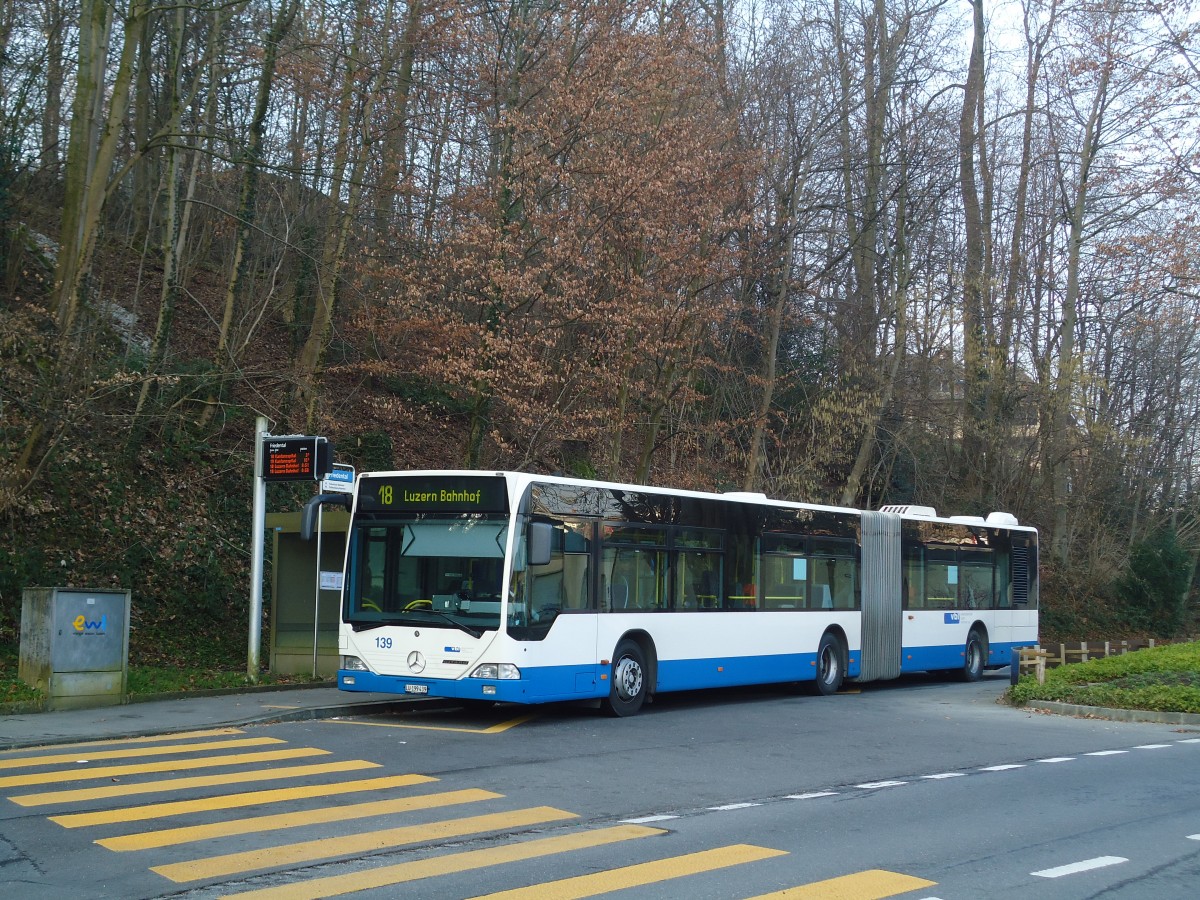 (132'960) - VBL Luzern - Nr. 139/LU 199'439 - Mercedes am 11. Mrz 2011 in Luzern, Friedental