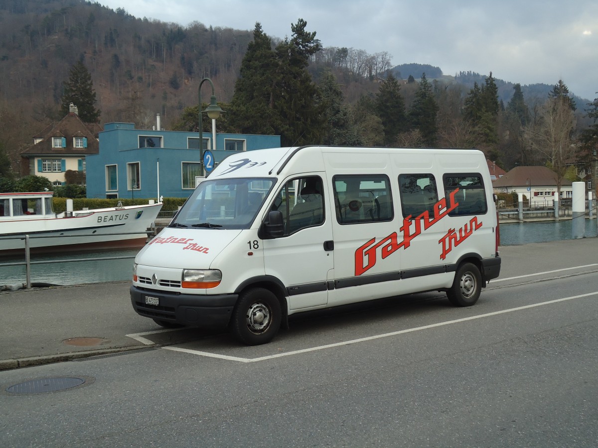 (133'082) - Gafner, Thun - Nr. 18/BE 473'107 - Renault am 16. Mrz 2011 bei der Schifflndte Thun