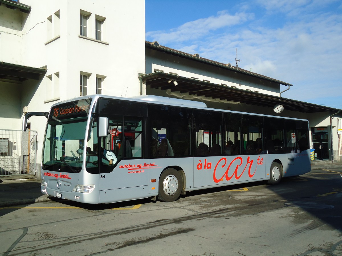 (133'672) - AAGL Liestal - Nr. 64/BL 7233 - Mercedes am 16. Mai 2011 beim Bahnhof Liestal