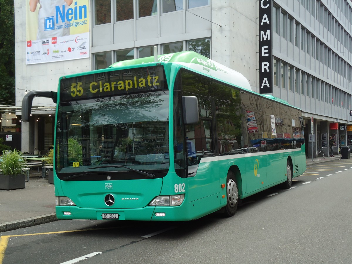 (133'724) - BVB Basel - Nr. 802/BS 2802 - Mercedes am 16. Mai 2011 in Basel, Claraplatz