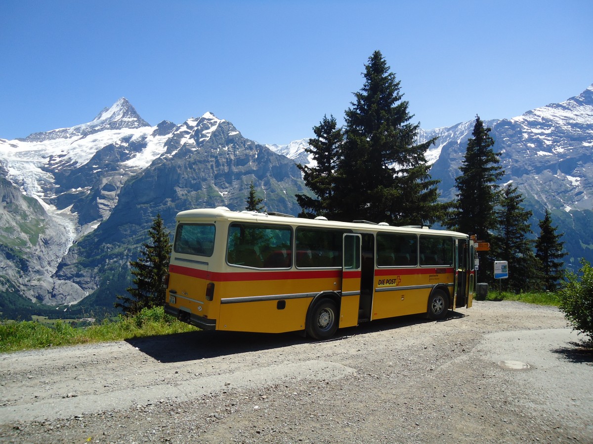 (134'722) - AVG Meiringen - Nr. 74/BE 607'481 - Saurer/R&J (ex P 24'357) am 3. Juli 2011 in Grindelwald, Waldspitz