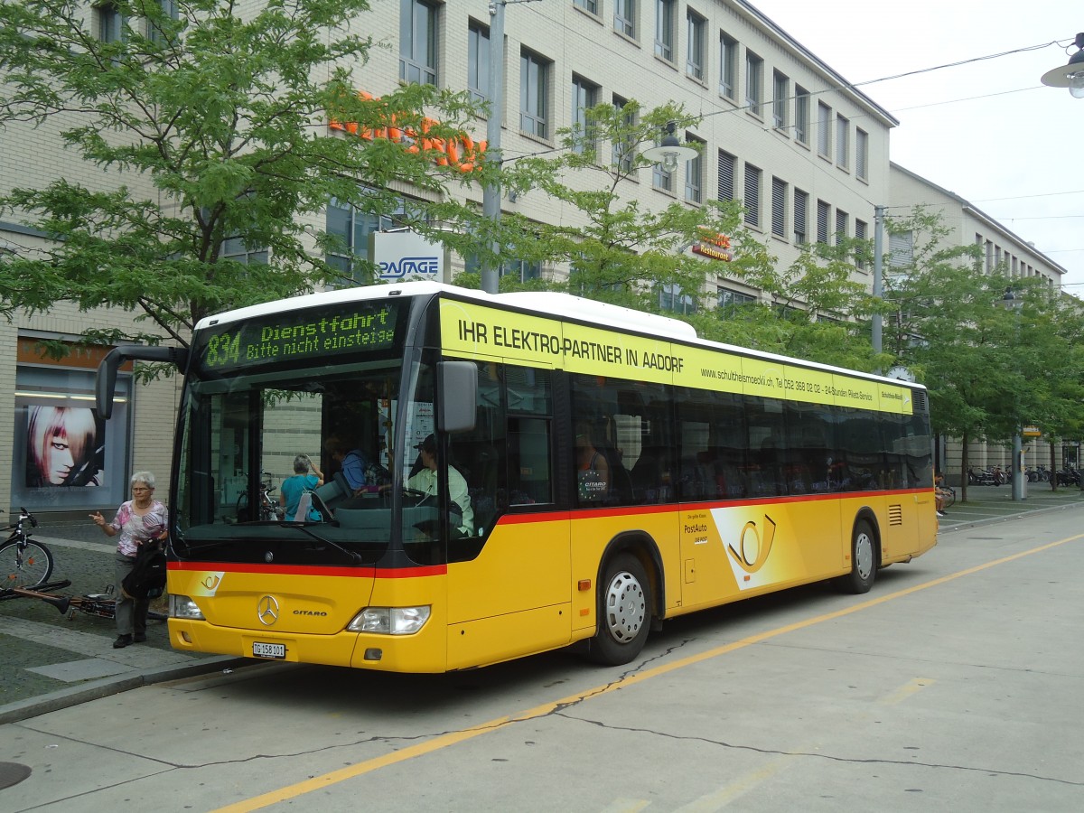 (134'927) - PostAuto Ostschweiz - Nr. 6/TG 158'101 - Mercedes am 10. Juli 2011 beim Bahnhof Frauenfeld