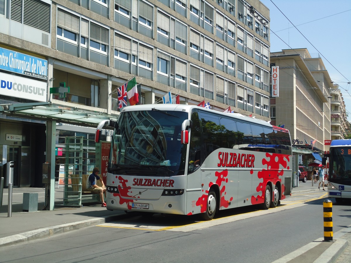 (135'107) - Aus Oesterreich: Sulzbacher, Eferding - EF 420 AP Volvo am 12. Juli 2011 beim Bahnhof Lausanne