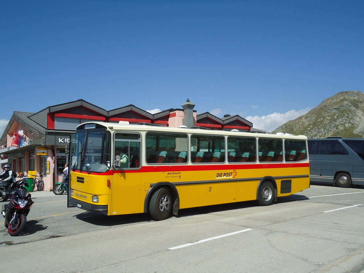 (135'698) - AVG Meiringen - Nr. 74/BE 607'481 - Saurer/R&J (ex P 24'357) am 21. August 2011 in Nufenen, Passhhe