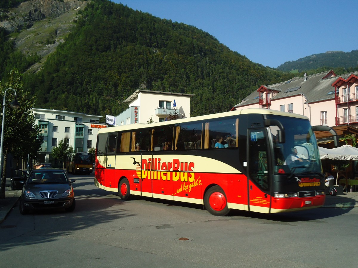 (135'754) - Dillier, Sarnen - Nr. 16/OW 10'030 - MAN am 21. August 2011 beim Bahnhof Meiringen