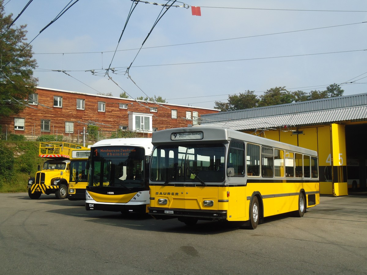 (136'059) - Wanner, Schleitheim - SH 58'045 - Saurer/Hess (ex Ruklic, Schaffhausen; ex VBSH Schaffhausen Nr. 40; ex VBSH Schaffhausen Nr. 19) am 25. September 2011 in Schaffhausen, Busdepot VBSH