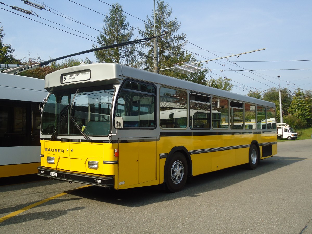 (136'078) - Wanner, Schleitheim - SH 58'045 - Saurer/Hess (ex Ruklic, Schaffhausen; ex VBSH Schaffhausen Nr. 40; ex VBSH Schaffhausen Nr. 19) am 25. September 2011 in Schaffhausen, Busdepot VBSH