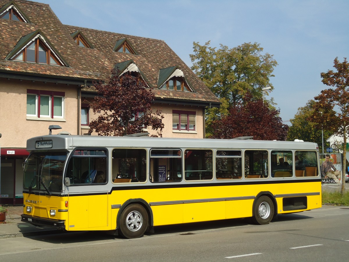 (136'095) - Wanner, Schleitheim - SG 58'045 - Saurer/Hess (ex Ruklic, Schaffhausen; ex VBSH Schaffhausen Nr. 40; ex VBSH Schaffhausen Nr. 19) am 25. September 2011 in Schaffhausen, Herblingen Post