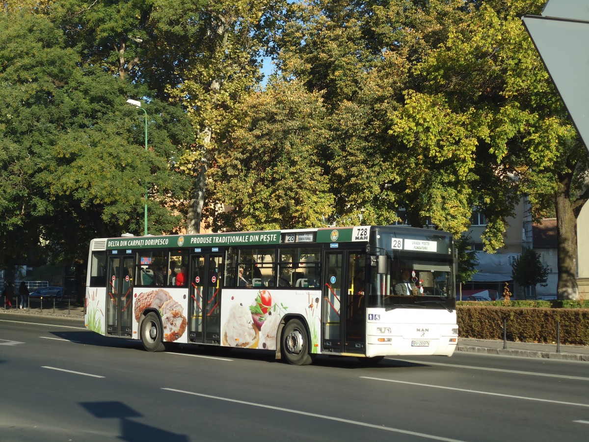 (136'310) - RAT Brasov - Nr. 728/BV 09 SFN - MAN am 4. Oktober 2011 in Brasov, Livada Postei