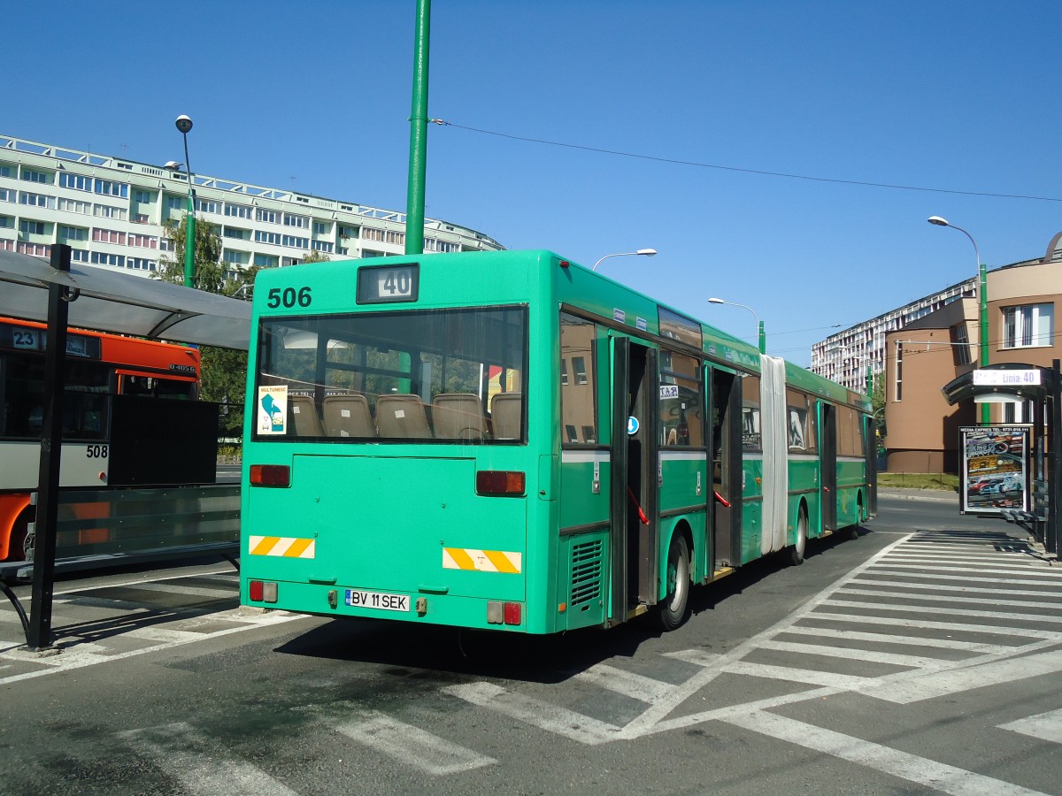 (136'471) - RAT Brasov - Nr. 506/BV 11 SEK - Mercedes (ex BVB Basel/CH Nr. 722; ex Vorfhrwagen) am 5. Oktober 2011 in Brasov, Saturn