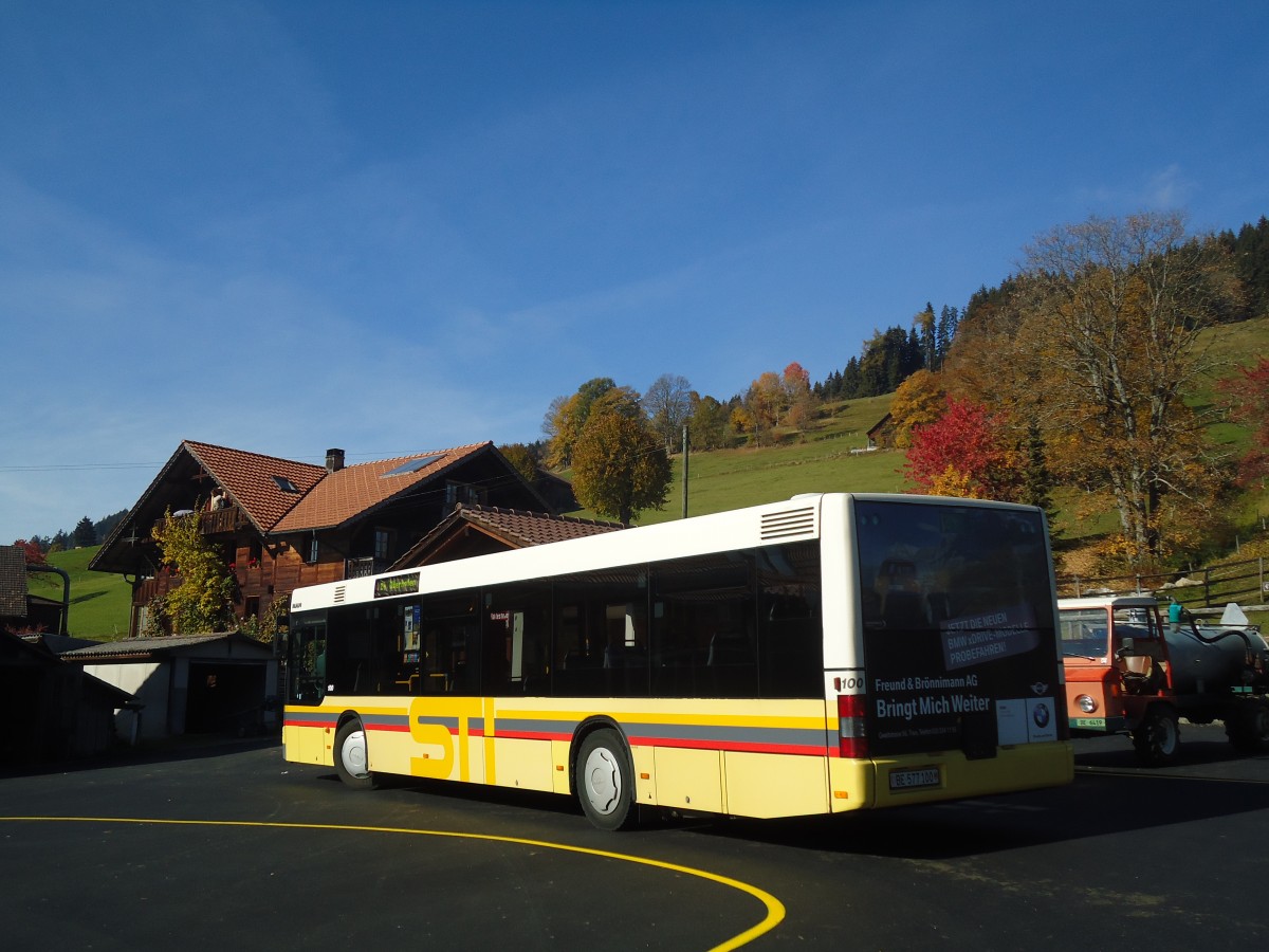 (136'699) - STI Thun - Nr. 100/BE 577'100 - MAN am 31. Oktober 2011 in Schanden, Sge