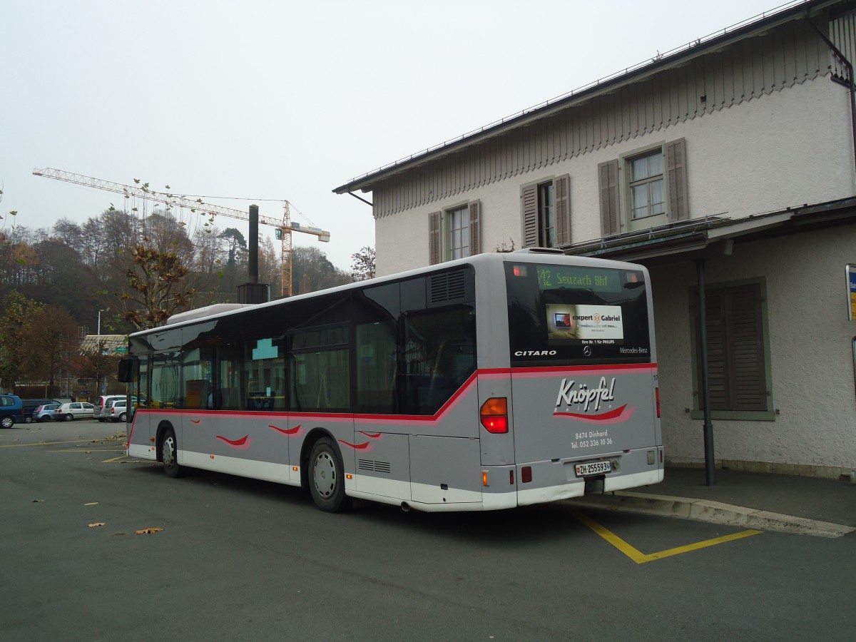 (136'991) - Knpfel, Dinhard - Nr. 179/ZH 255'593 - Mercedes am 24. November 2011 beim Bahnhof Andelfingen