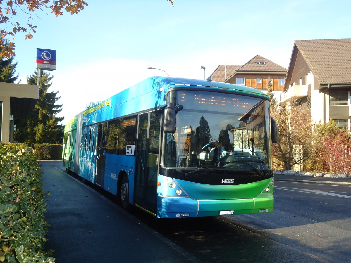 (137'118) - STI Thun (Testbus) - BS 59'326 - Hess am 8. Dezember 2011 in Thun, Schorenfriedhof