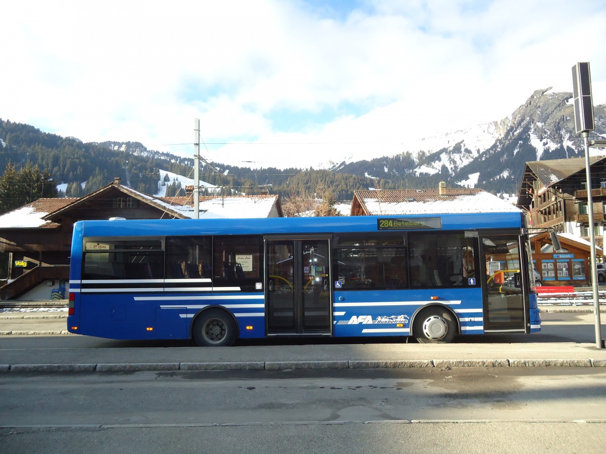 (137'132) - AFA Adelboden - Nr. 55/BE 611'055 - MAN/Gppel am 11. Dezember 2011 beim Bahnhof Lenk