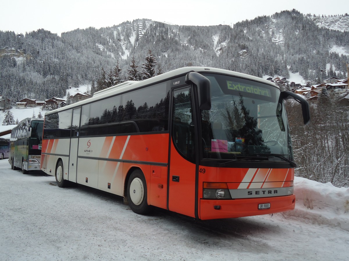 (137'374) - AAGU Altdorf - Nr. 49/UR 9000 - Setra am 7. Januar 2012 in Adelboden, ASB