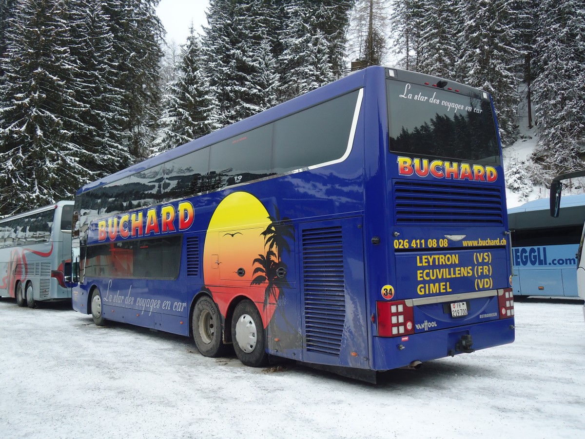 (137'382) - Buchard, Leytron - Nr. 34/FR 219'700 - Van Hool am 7. Januar 2012 in Adelboden, ASB