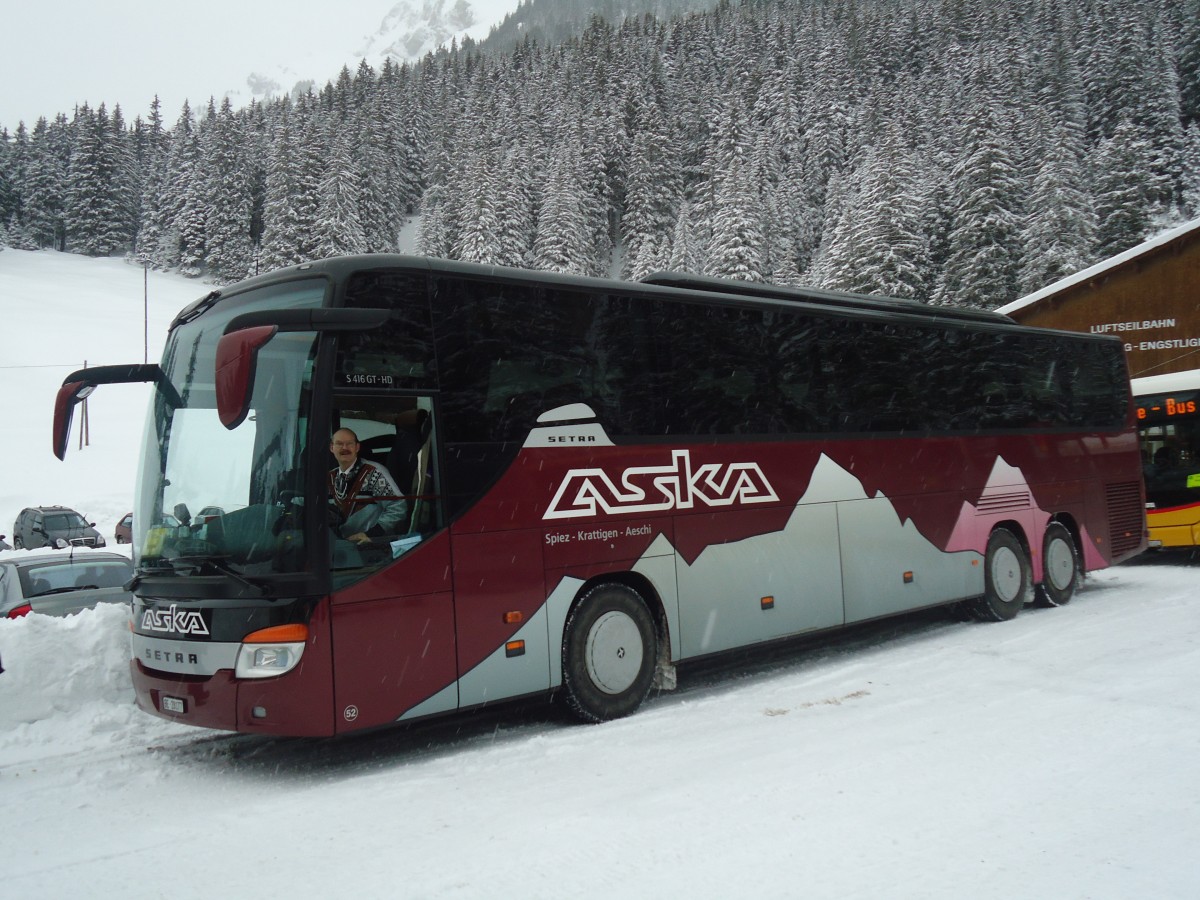 (137'515) - ASKA Aeschi - Nr. 52/BE 28'177 - Setra am 7. Januar 2012 in Adelboden, Unter dem Birg