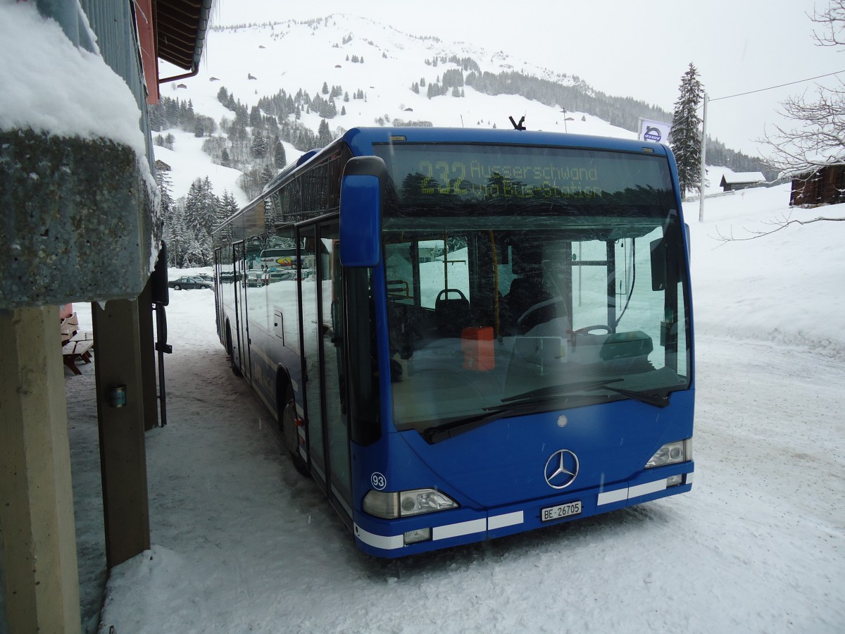 (137'532) - AFA Adelboden - Nr. 93/BE 26'705 - Mercedes (ex Nr. 5) am 7. Januar 2012 in Adelboden, Unter dem Birg