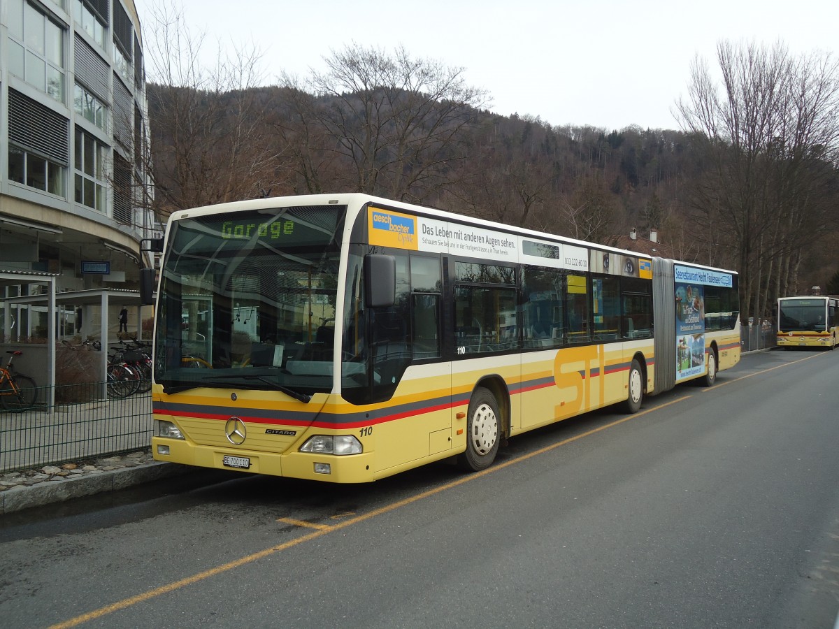 (137'585) - STI Thun - Nr. 110/BE 700'110 - Mercedes am 9. Januar 2012 bei der Schifflndte Thun