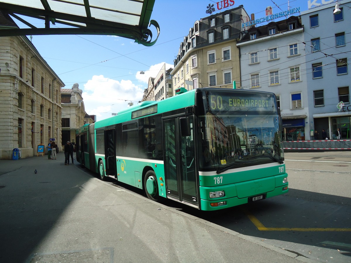 (138'699) - BVB Basel - Nr. 787/BS 3287 - MAN am 6. Mai 2012 beim Bahnhof Basel